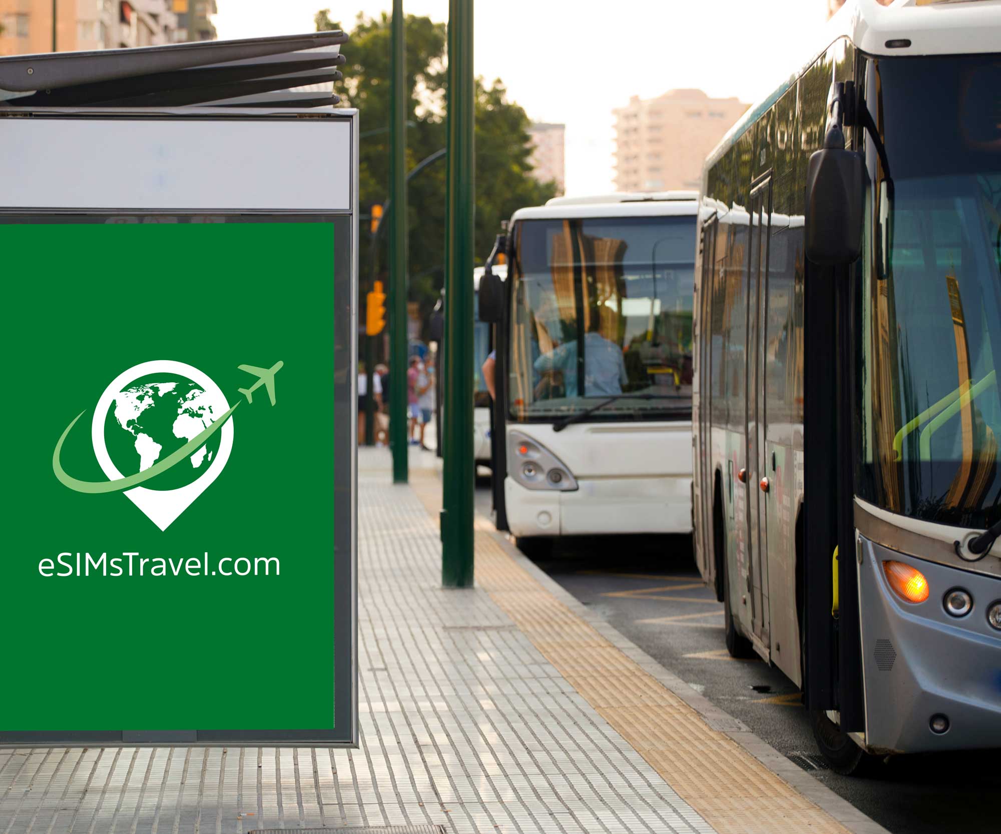 bus at bus stop